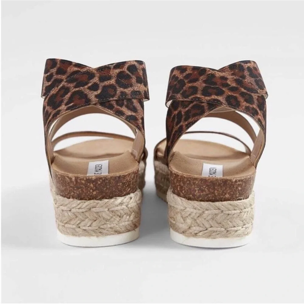 Steve Madden Brown Espadrille Platform Sandals